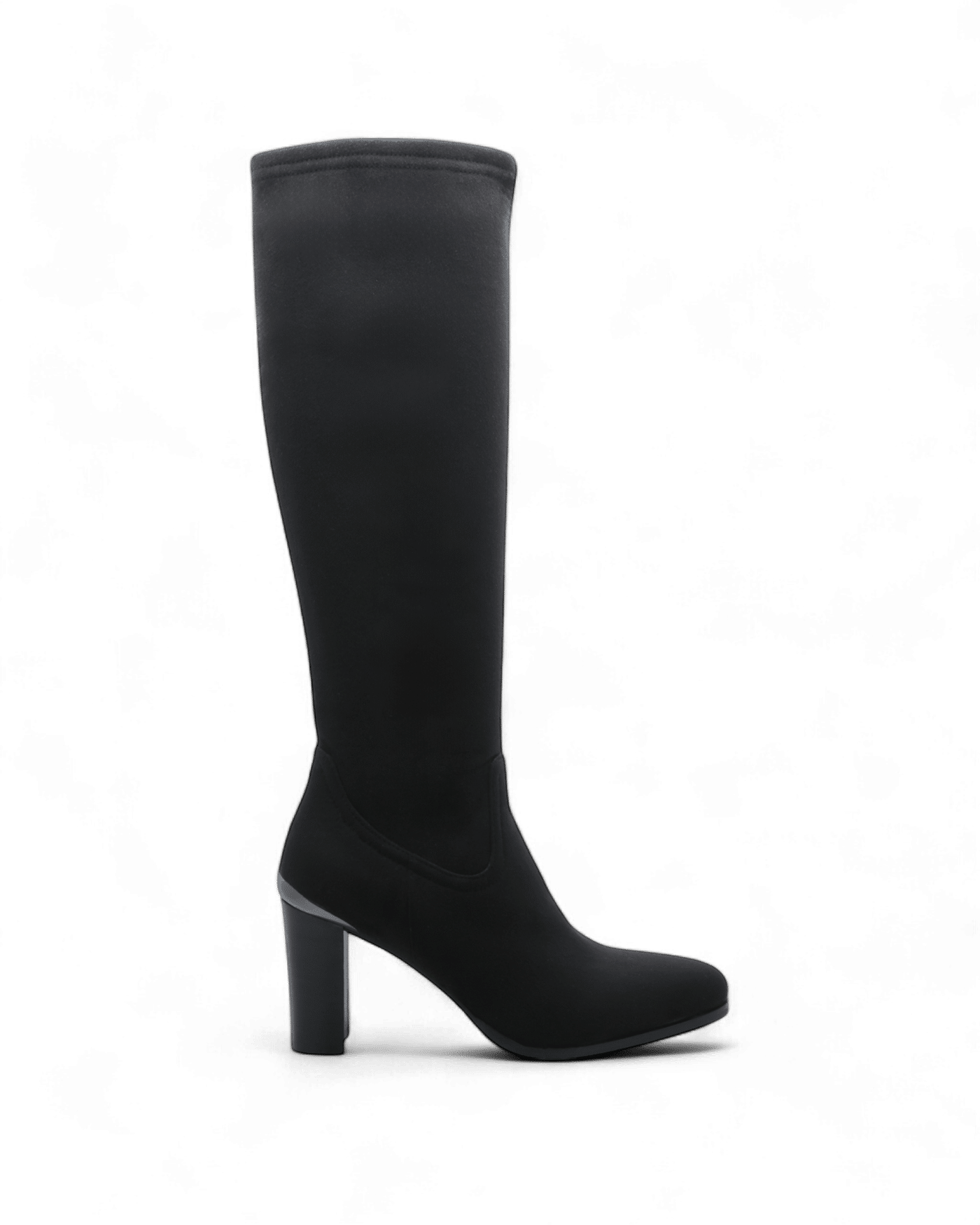 Bottines Femme Mi-mollet - Cuir Souple - Talon 6,5 Cm - Bout Pointu Et Boucle Décorative - Confort Hiver