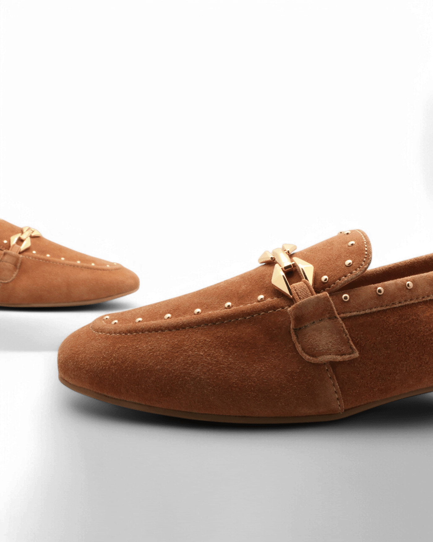 Mocassin en daim femme havane Kama Adige