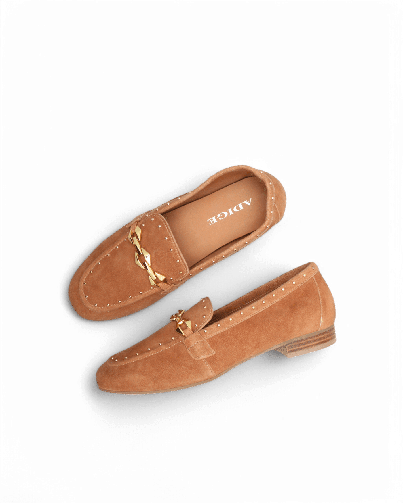 Mocassin en daim femme havane Kama Adige