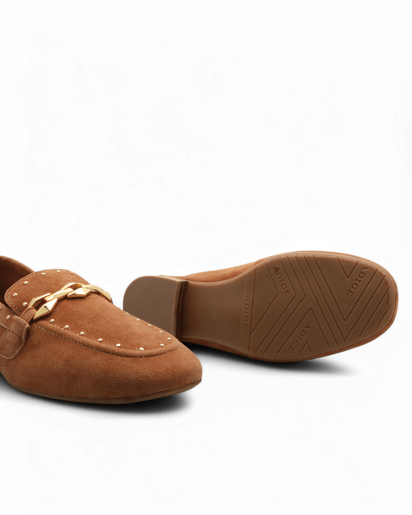 Mocassin en daim femme havane Kama Adige