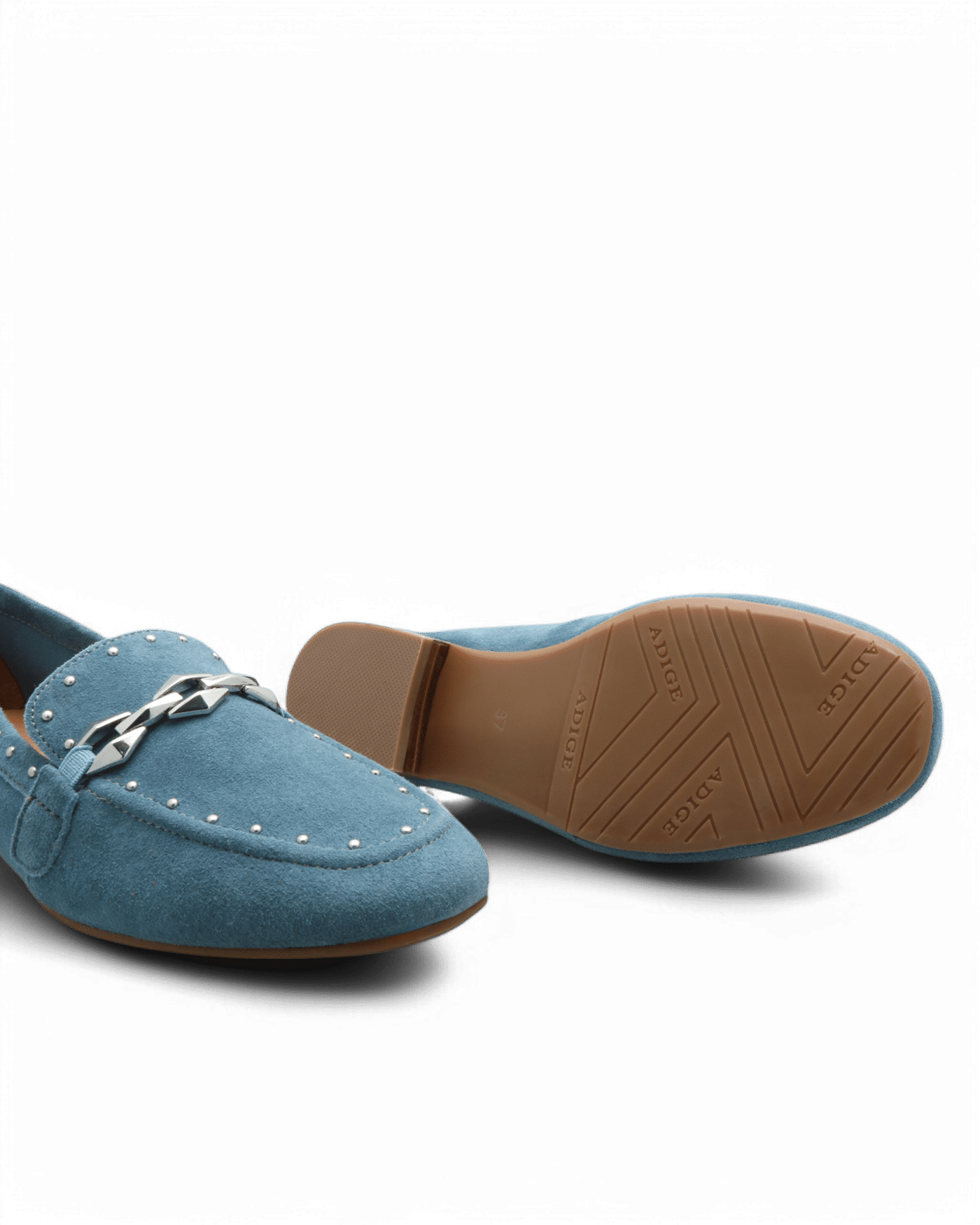 Mocassin en daim femme bleu Kama