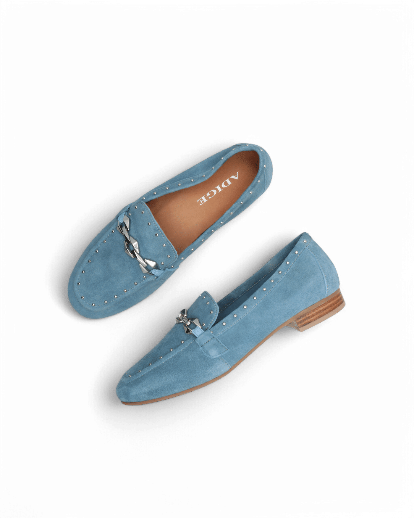 Mocassin en daim femme bleu Kama