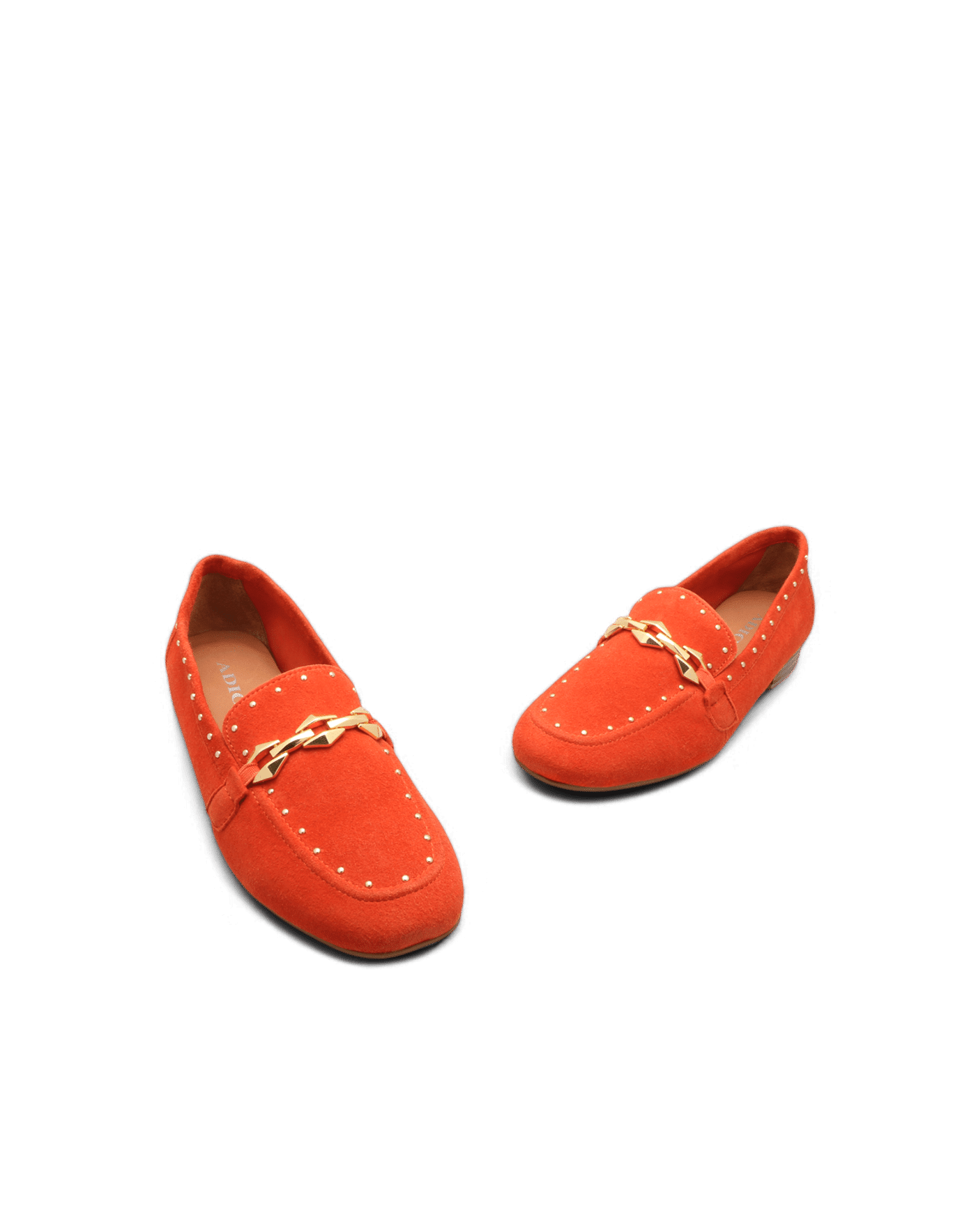 Mocassin en daim femme orange Kama adige