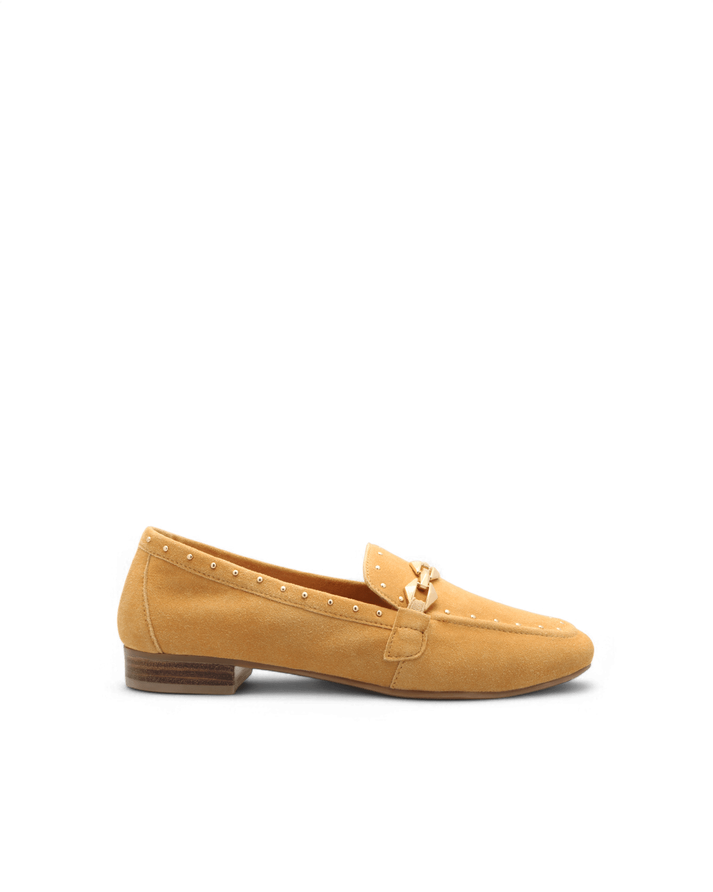 Mocassin en daim femme jaune Kama adige