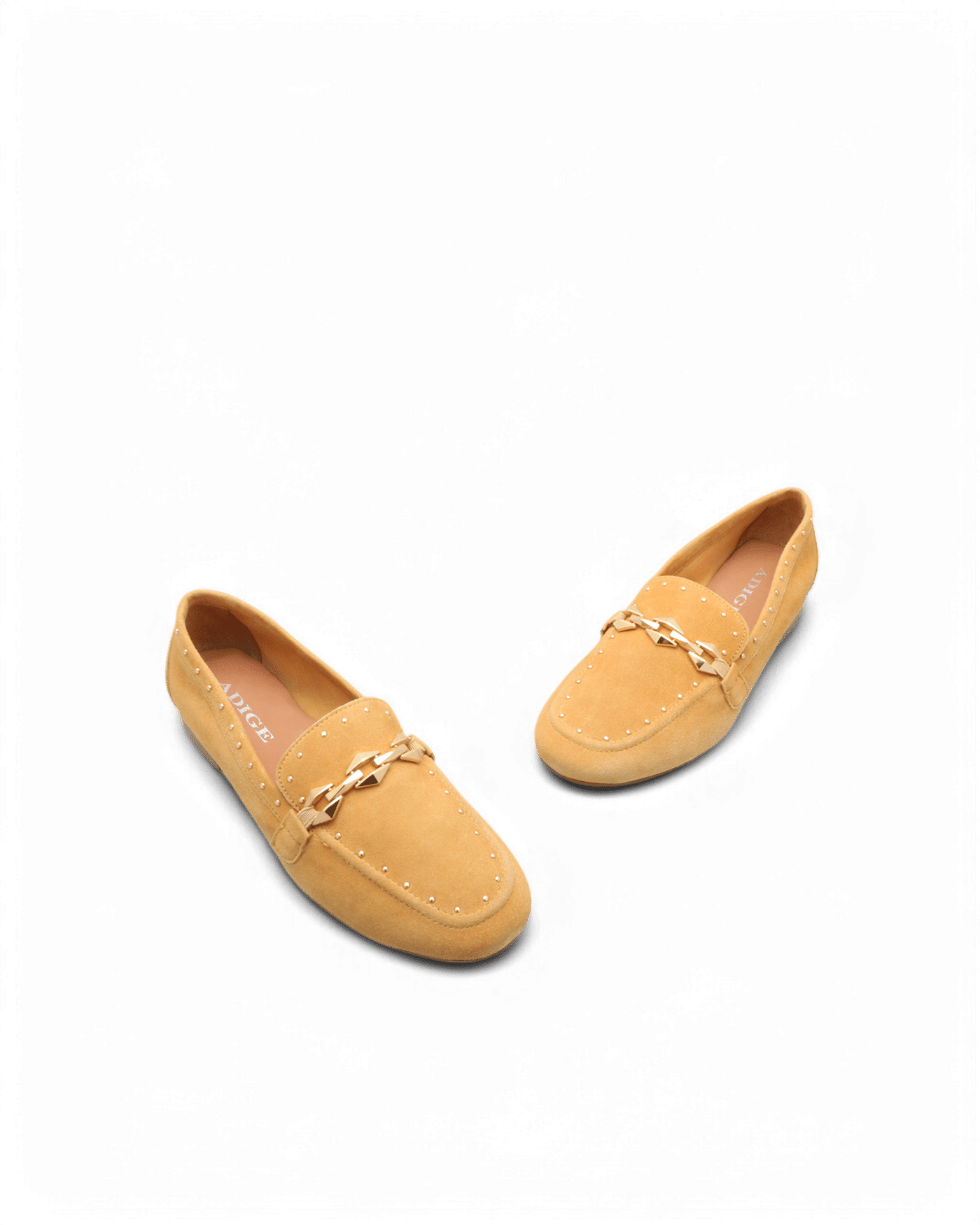 Mocassin en daim femme jaune Kama adige
