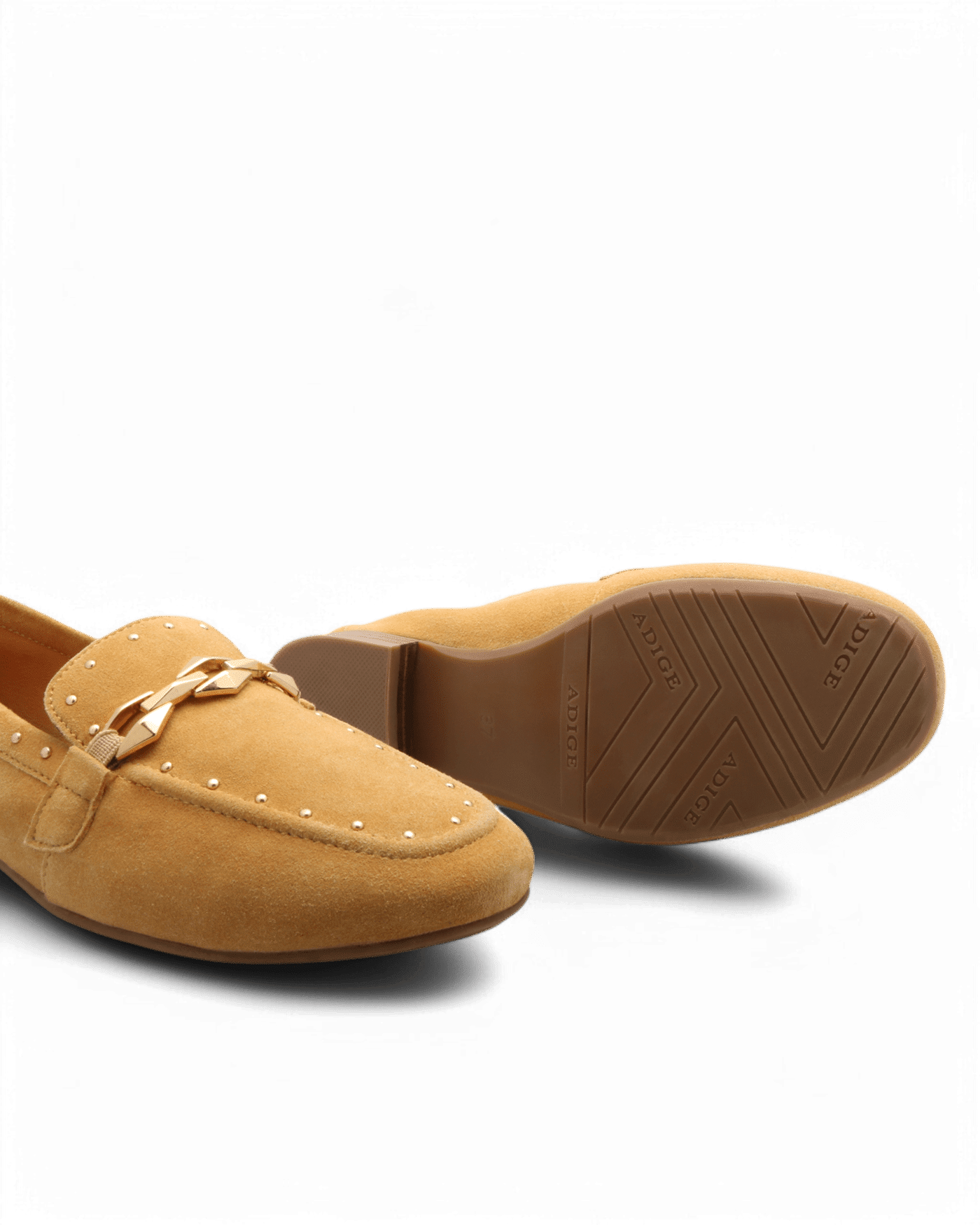 Mocassin en daim femme jaune Kama adige