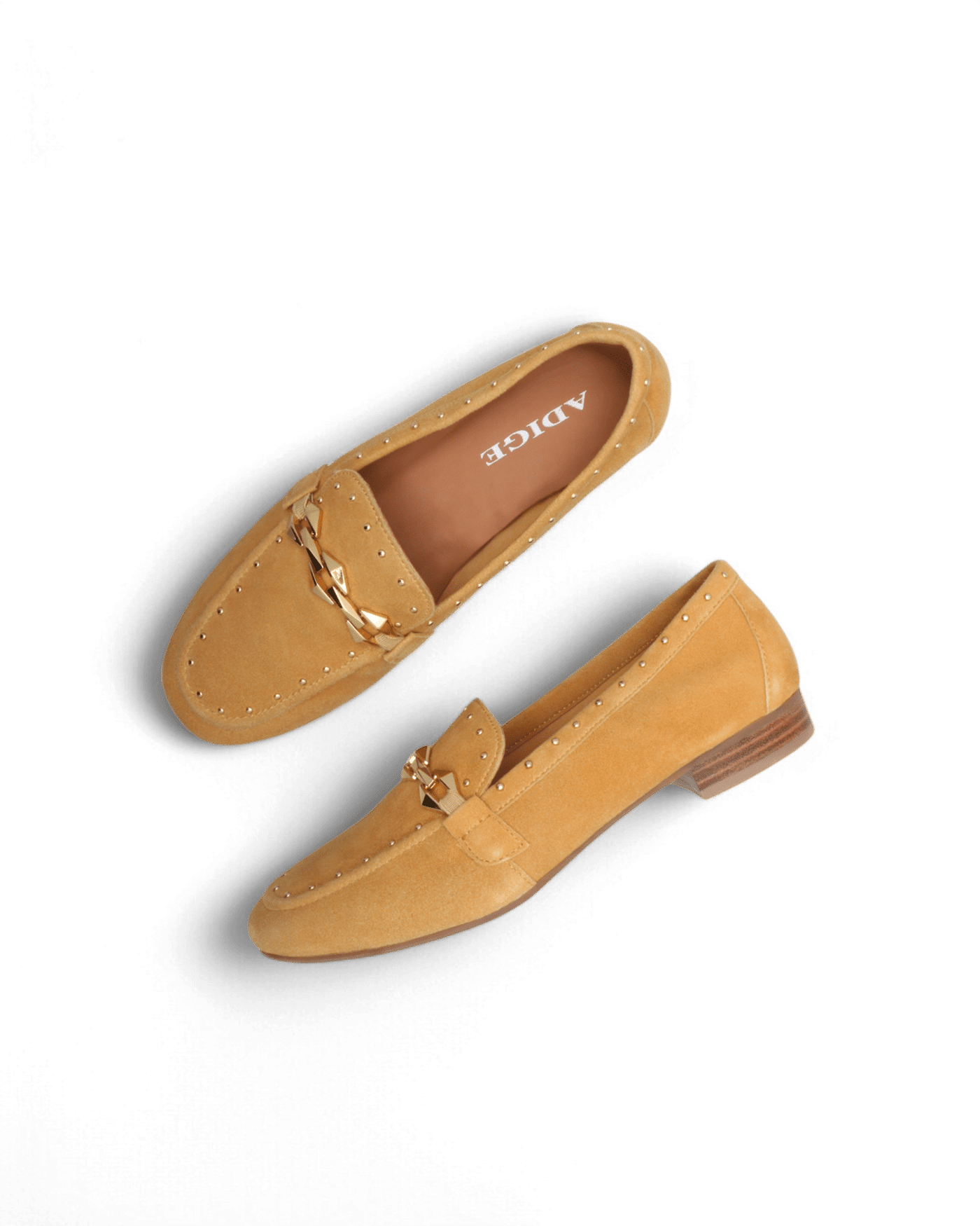 Mocassin en daim femme jaune Kama adige