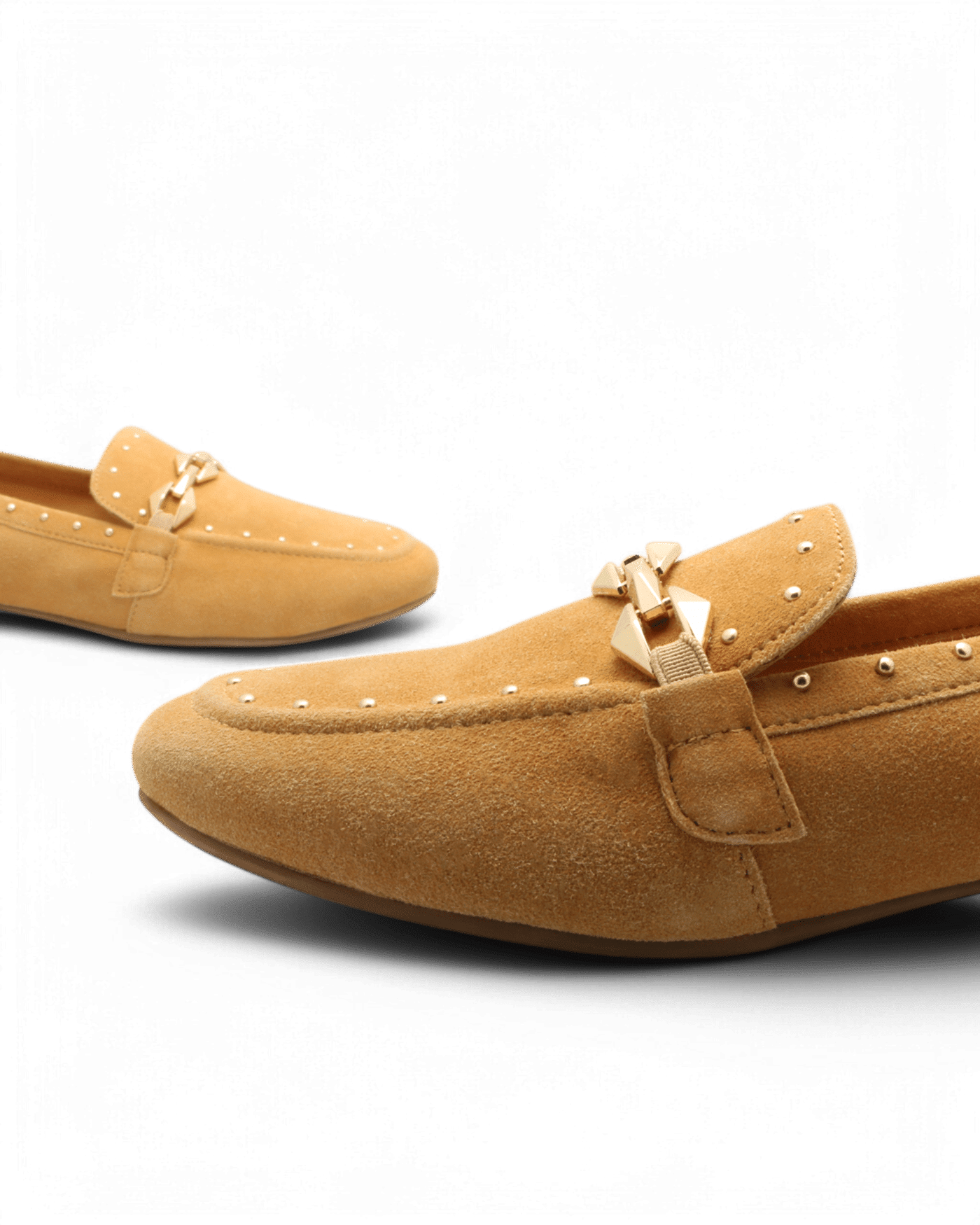 Mocassin en daim femme jaune Kama adige