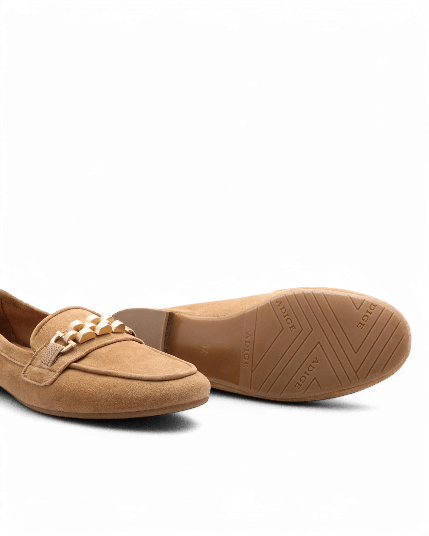 Mocassin femme daim beige Laam adige