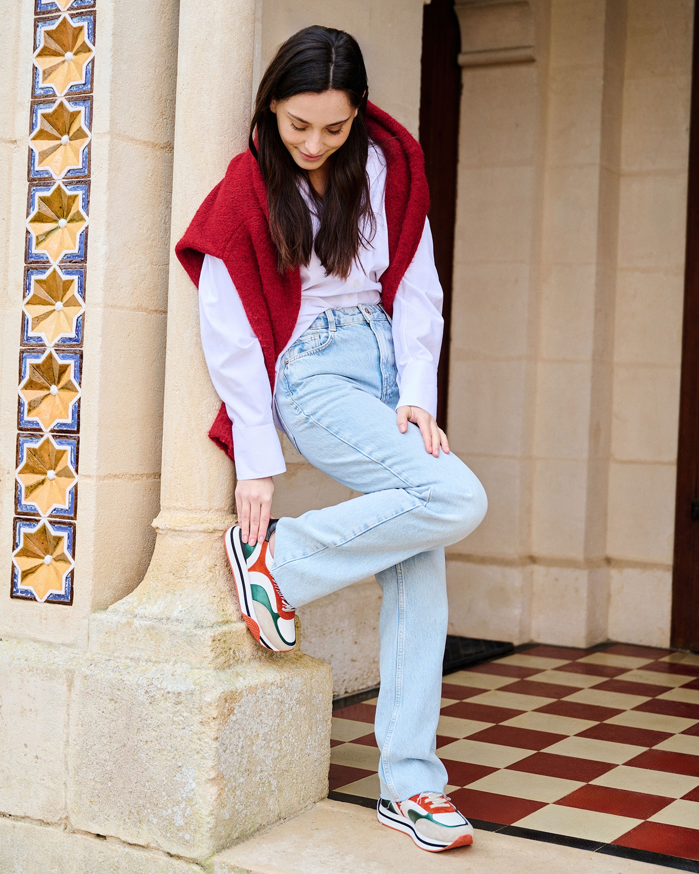 Basket femme chic et confortable Pink adige