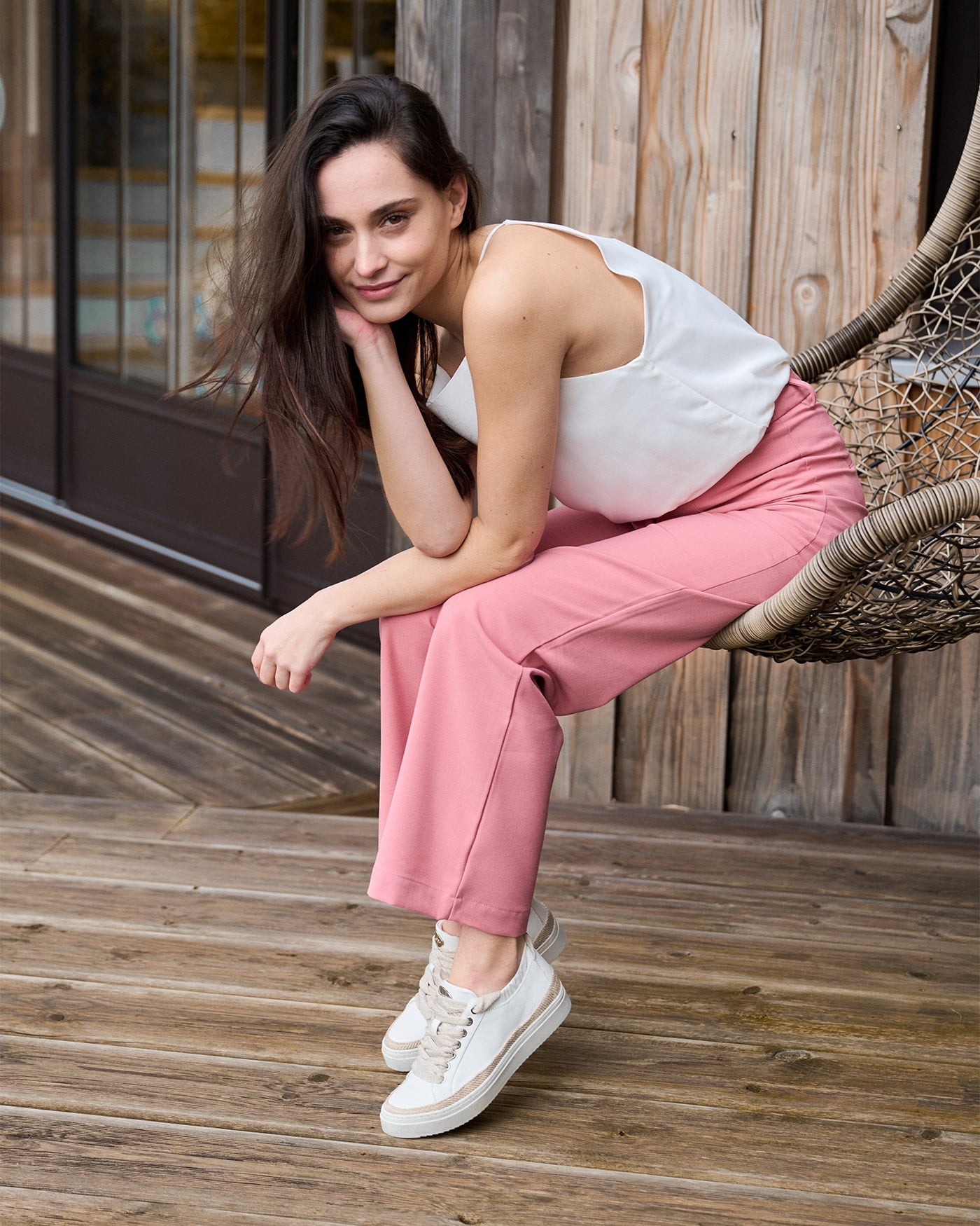 Basket basse femme cuir Quincy adige