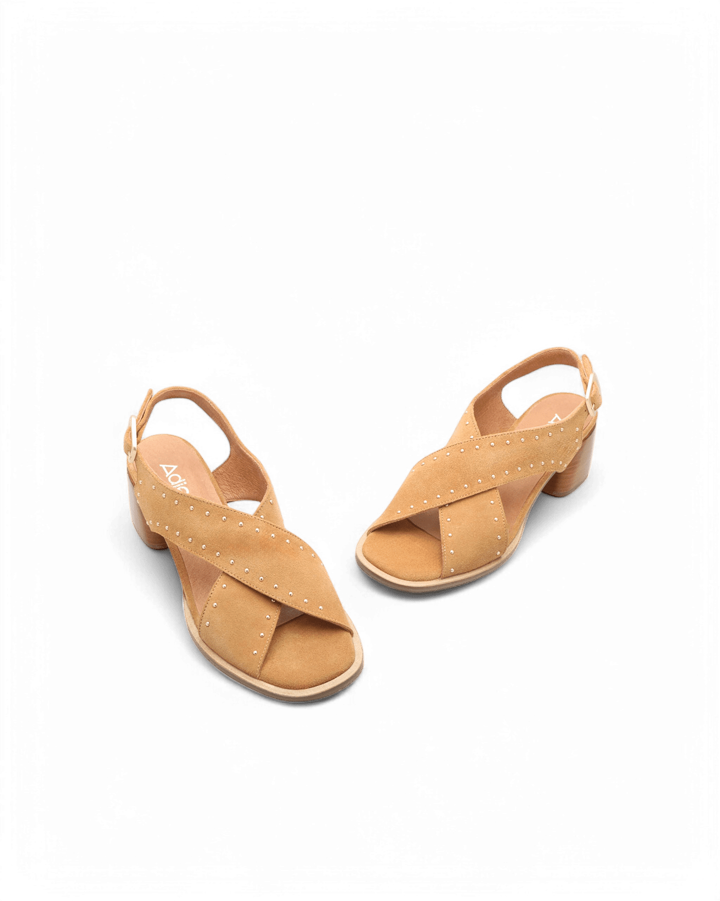 Sandales brides croisées camel Romy adige