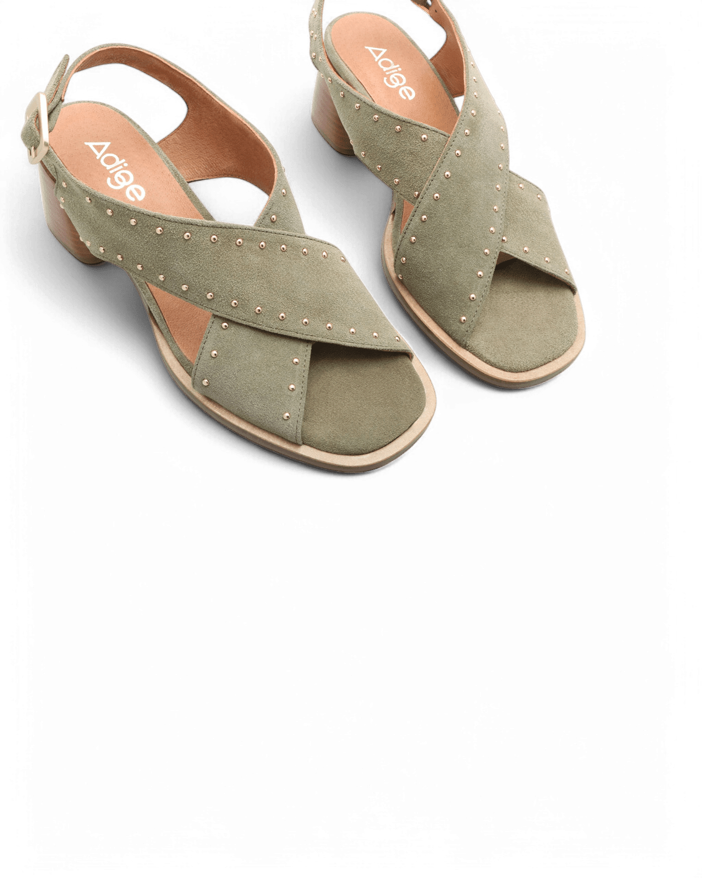 Sandales brides croisées kaki Romy adige