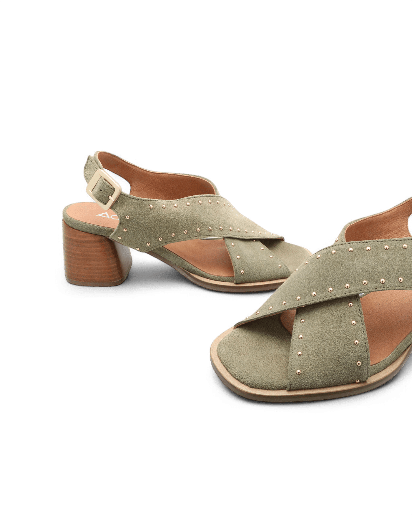 Sandales brides croisées kaki Romy adige