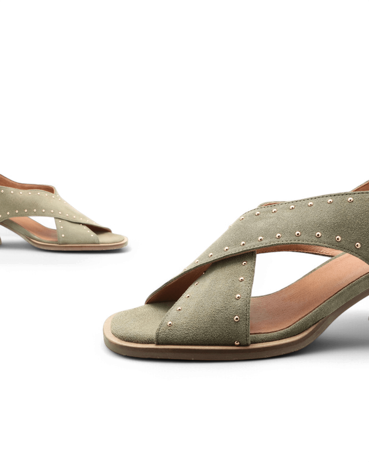 Sandales brides croisées kaki Romy adige