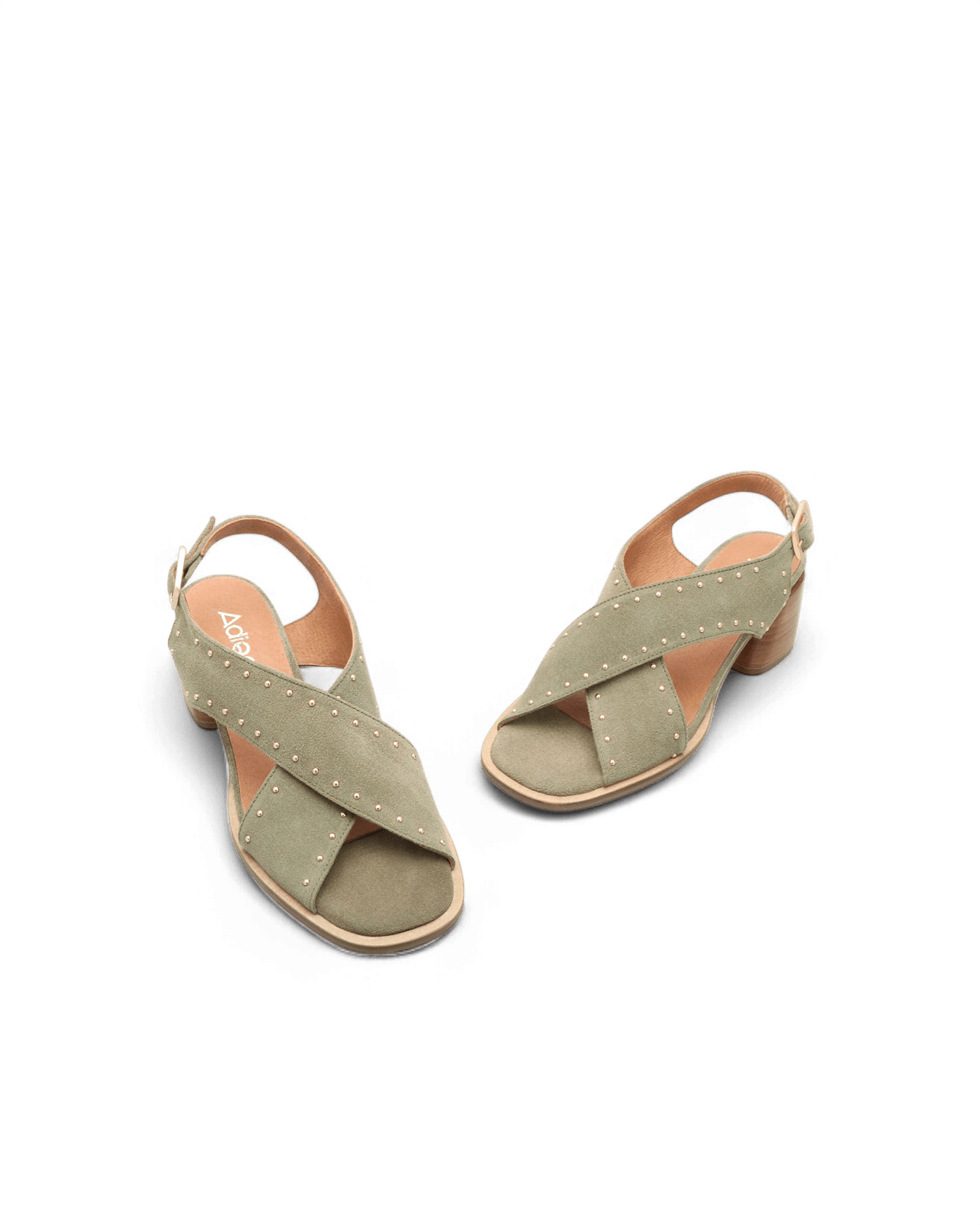 Sandales brides croisées kaki Romy adige