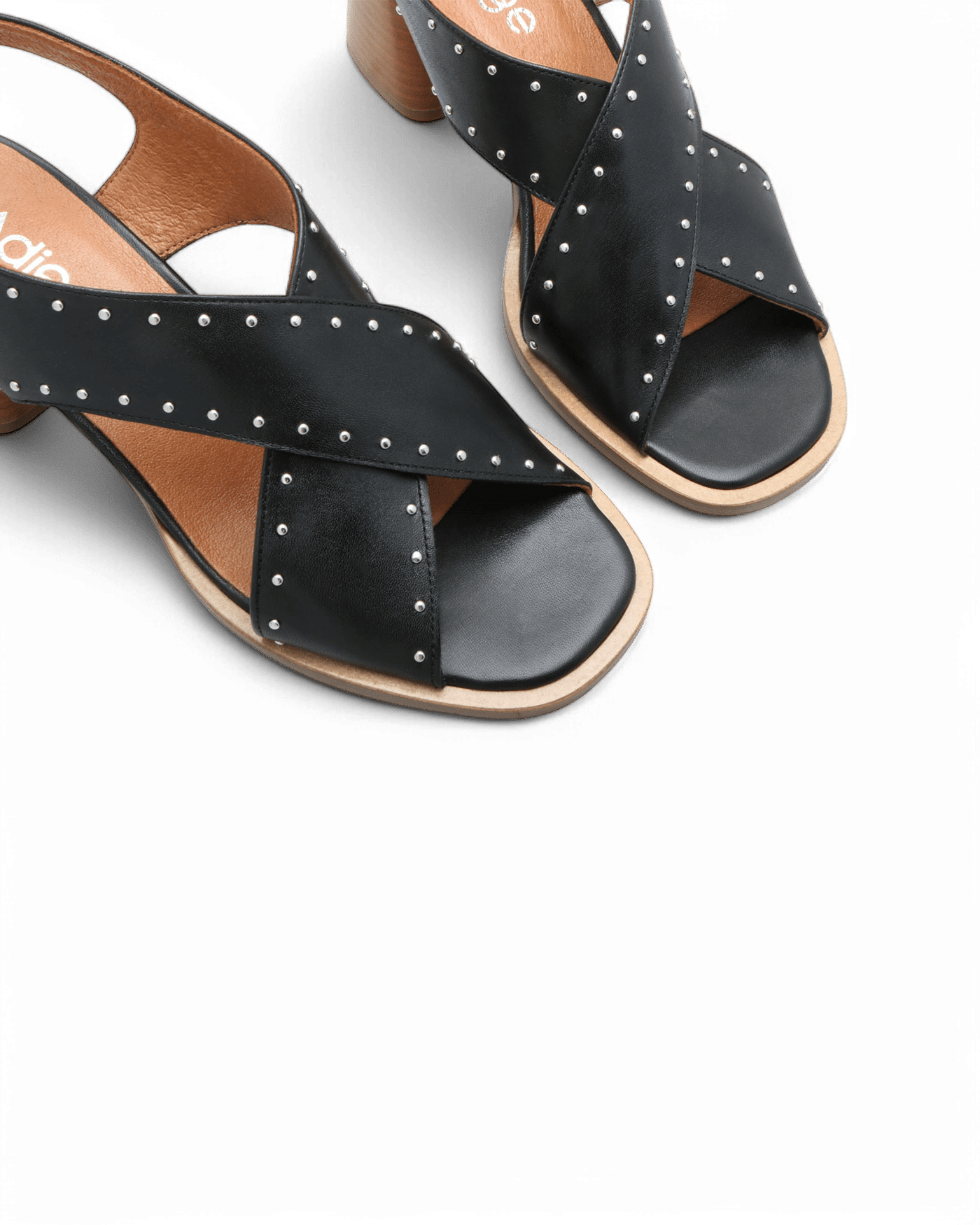 Sandales brides croisées noires Romy adige