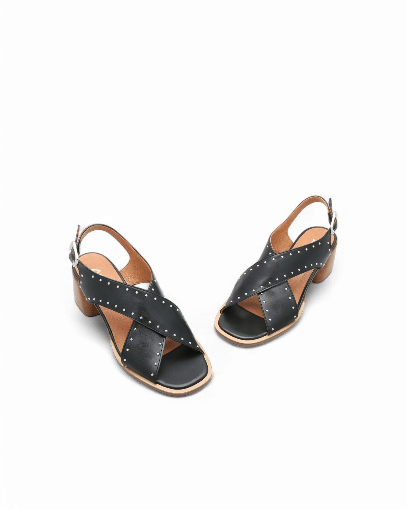 Sandales brides croisées noires Romy adige