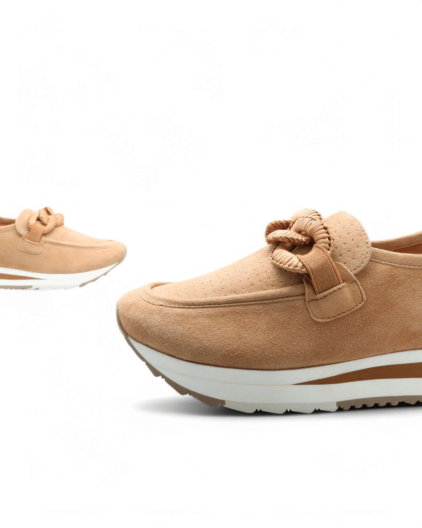 Basket femme velours camel Xena adige