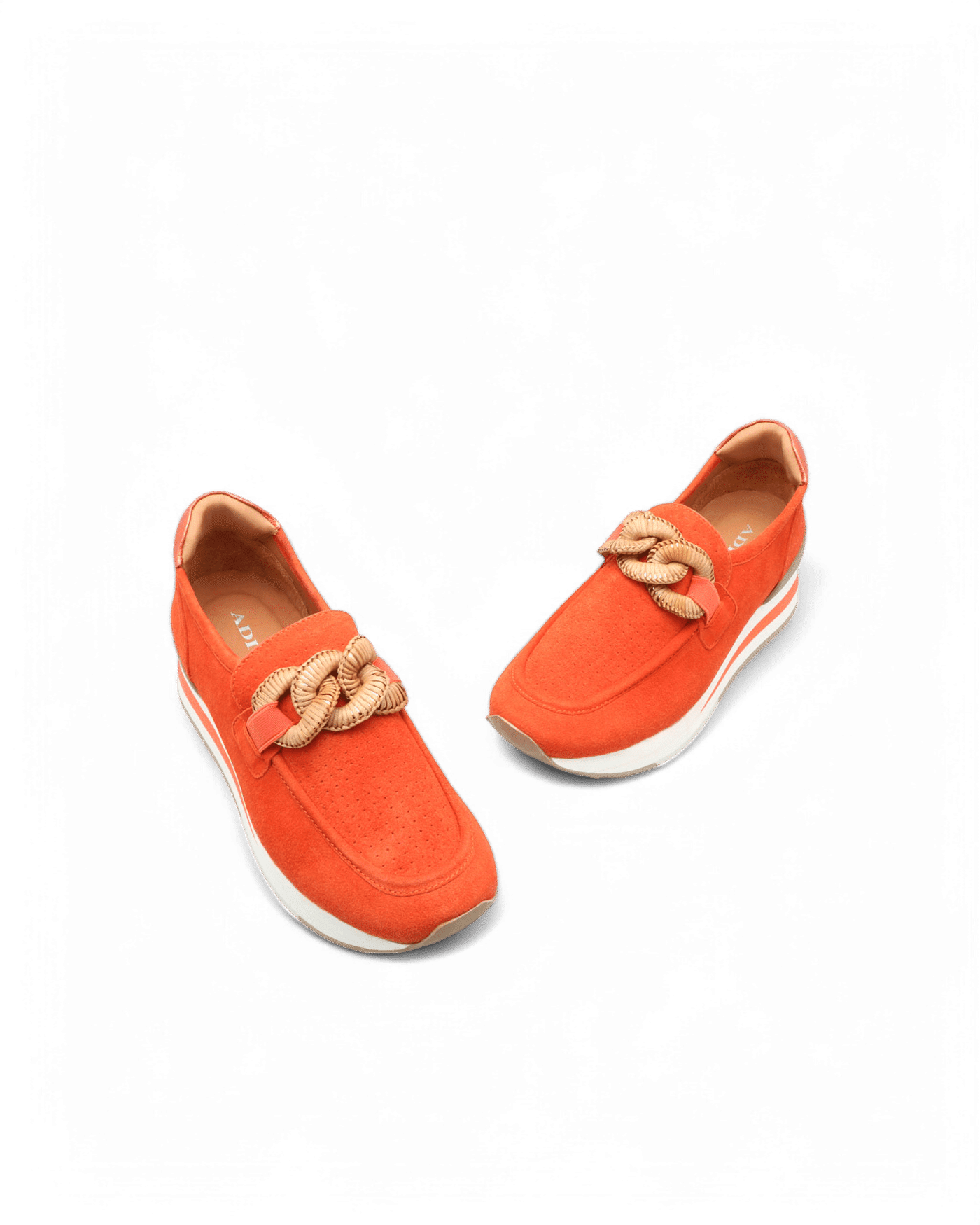 Basket femme velours orange Xena adige