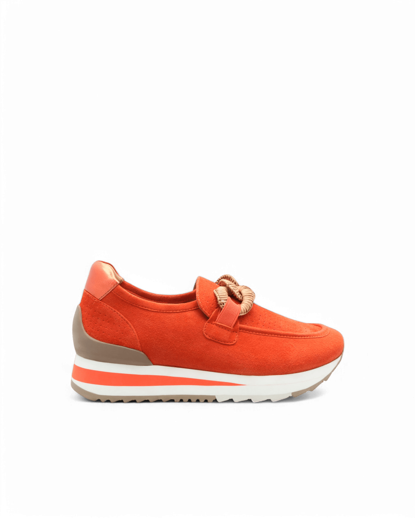 Basket femme velours orange Xena adige