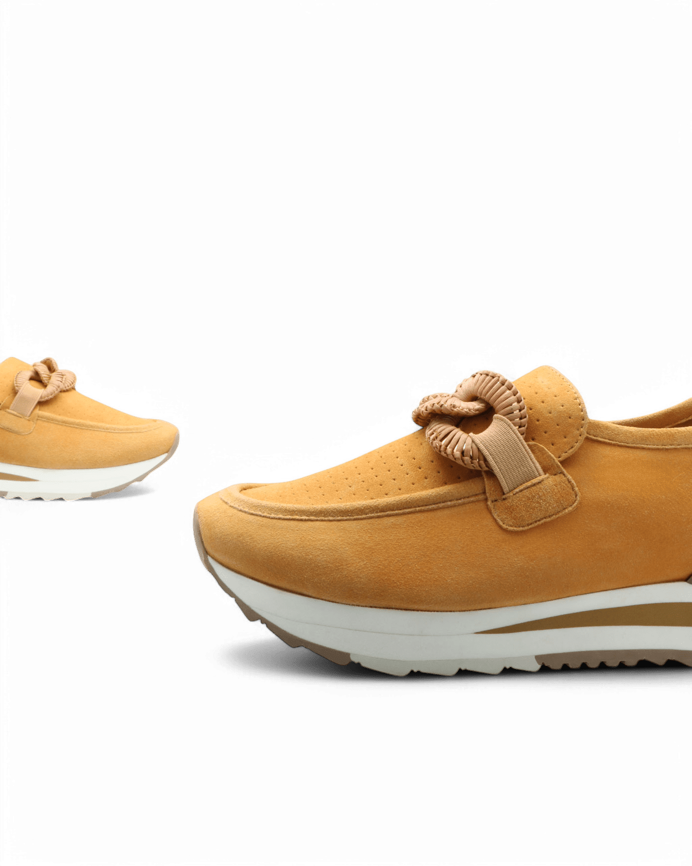 Basket femme velours jaune Xena adige
