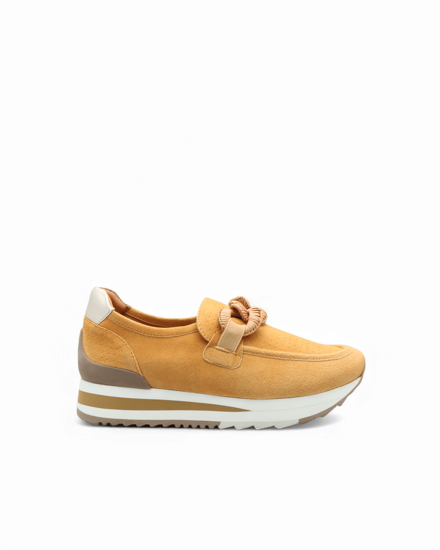 Basket femme velours jaune Xena adige