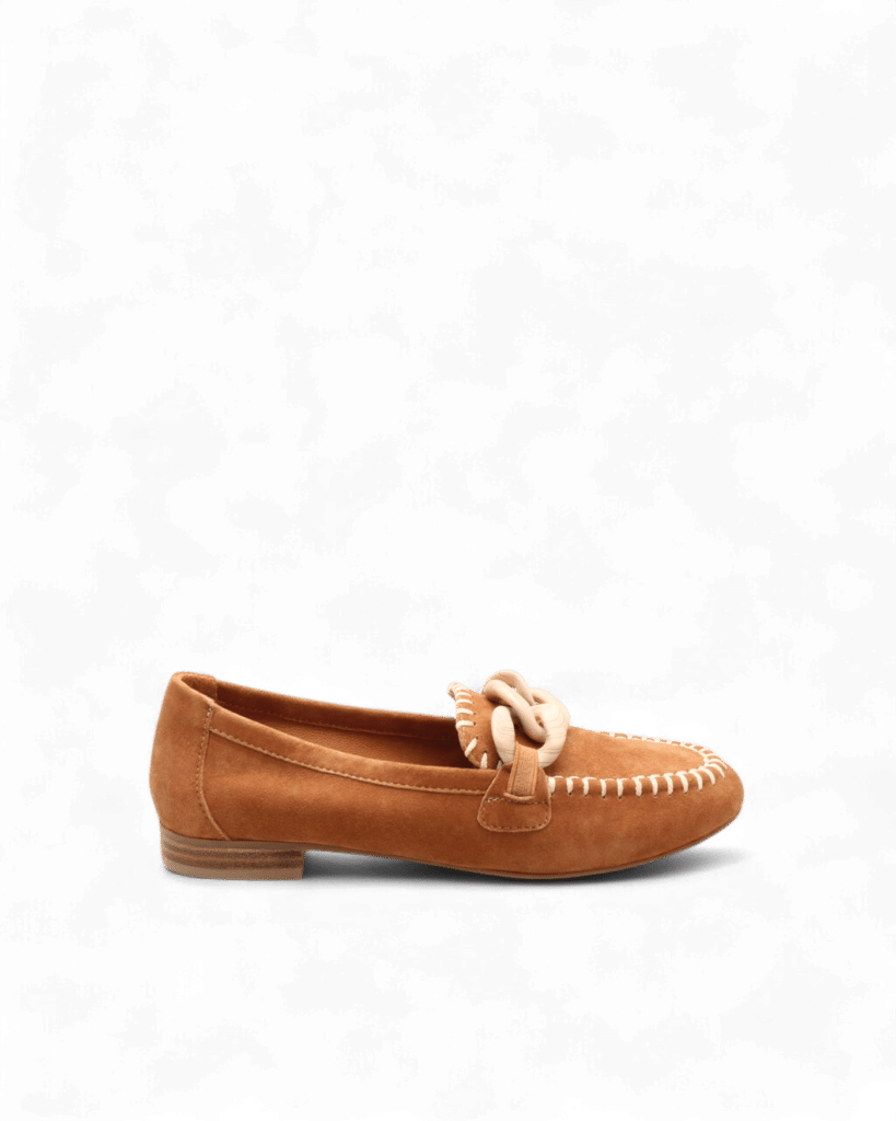 Mocassins daim femme havane Lenny ADIGE