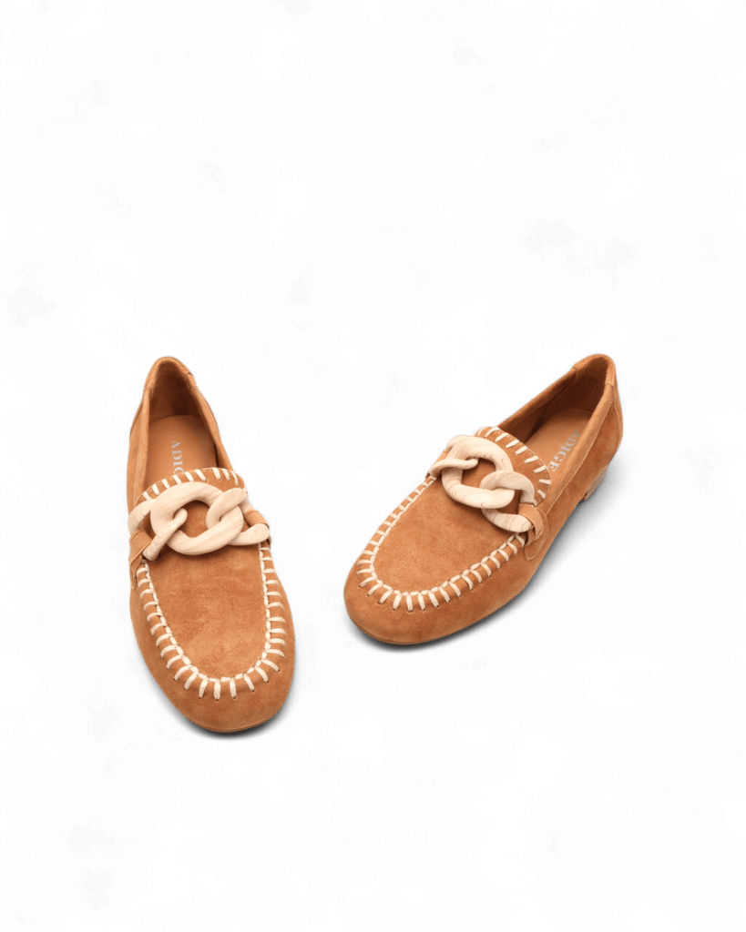 Mocassins daim femme havane Lenny ADIGE