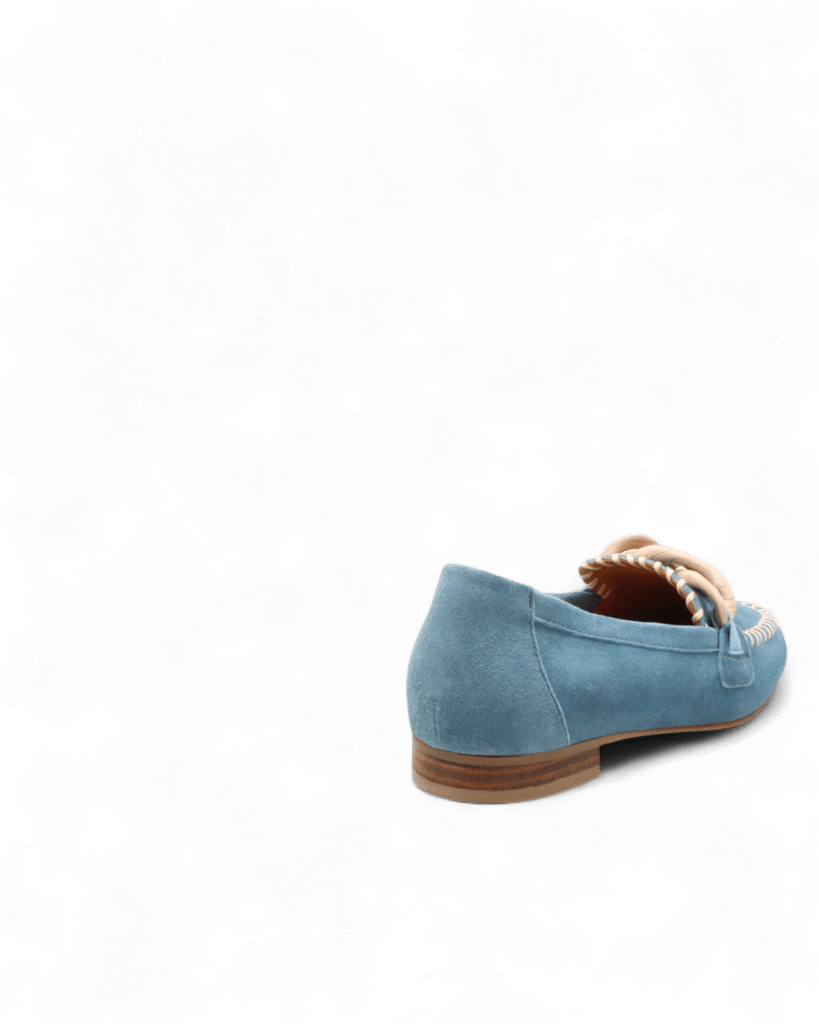 Mocassins daim femme bleu Lenny adige