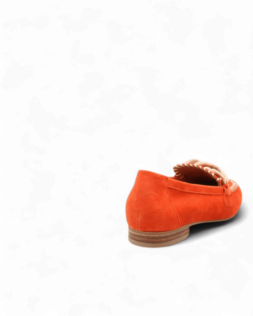 Mocassins daim femme orange Lenny adige