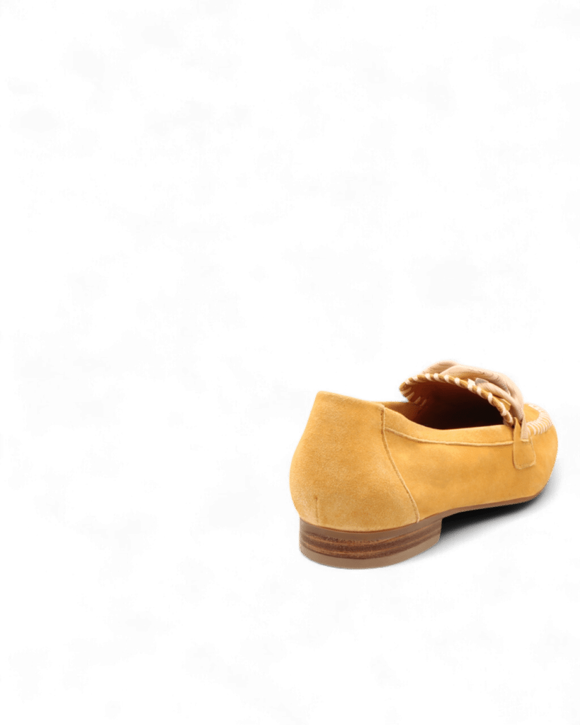 Mocassins daim femme jaune Lenny adige