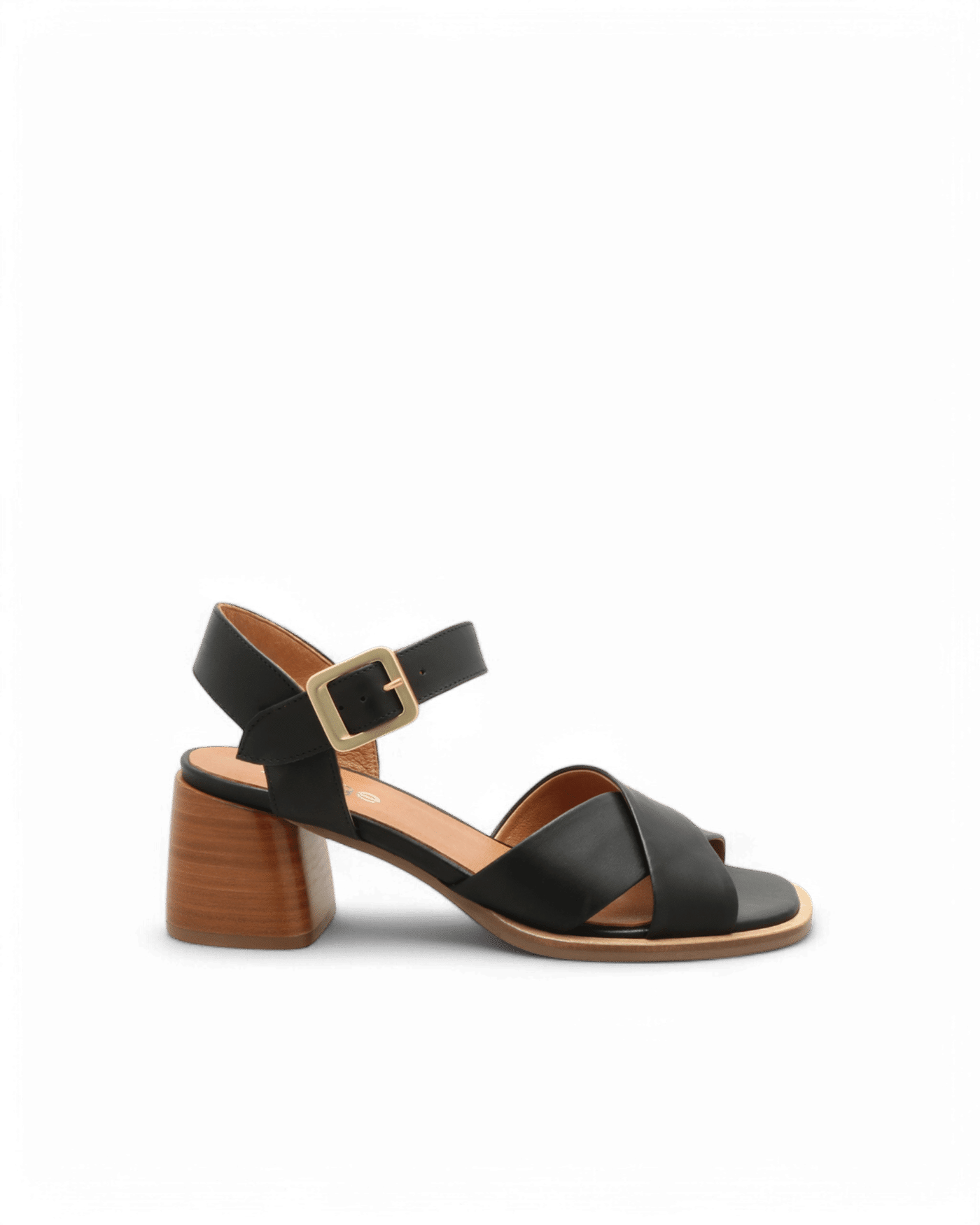 sandales à talon cuir noires rita adige