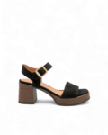 Sandales talon carré noires Seal adige