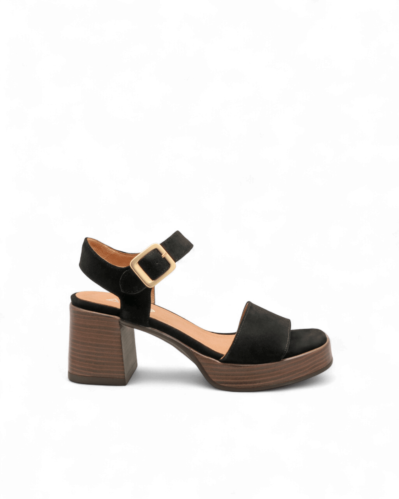 Sandales talon carré noires Seal adige
