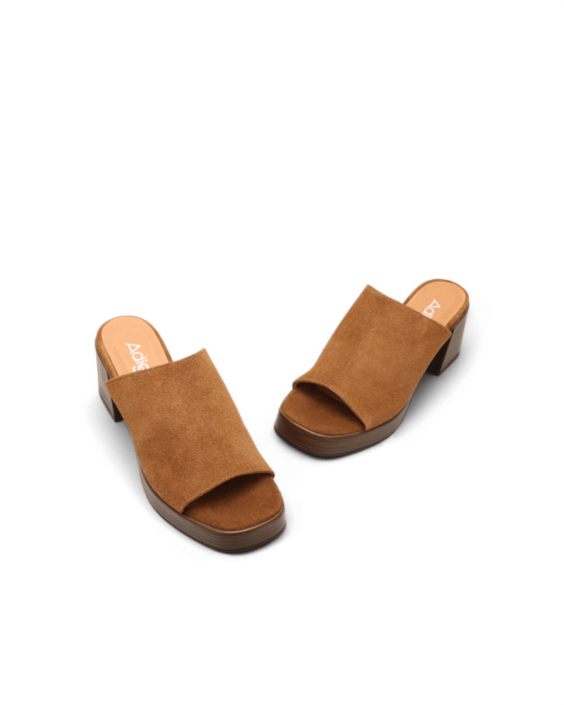 Mules à talon marron Selena ADIGE