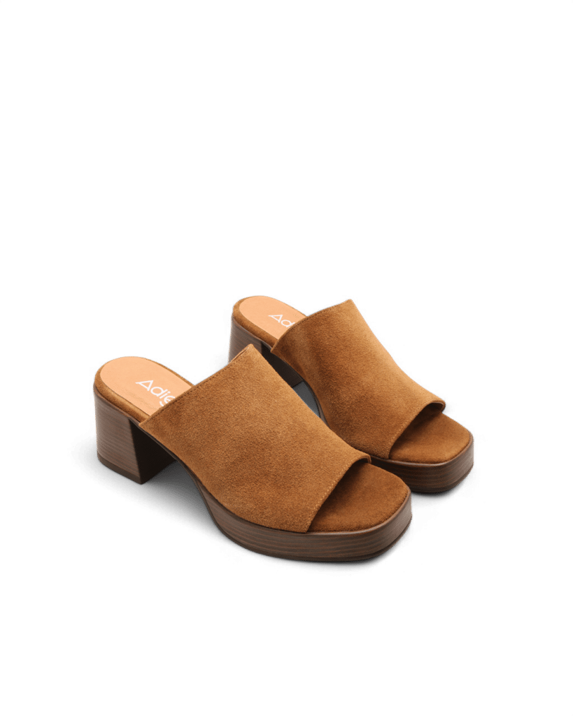 Mules à talon marron Selena ADIGE
