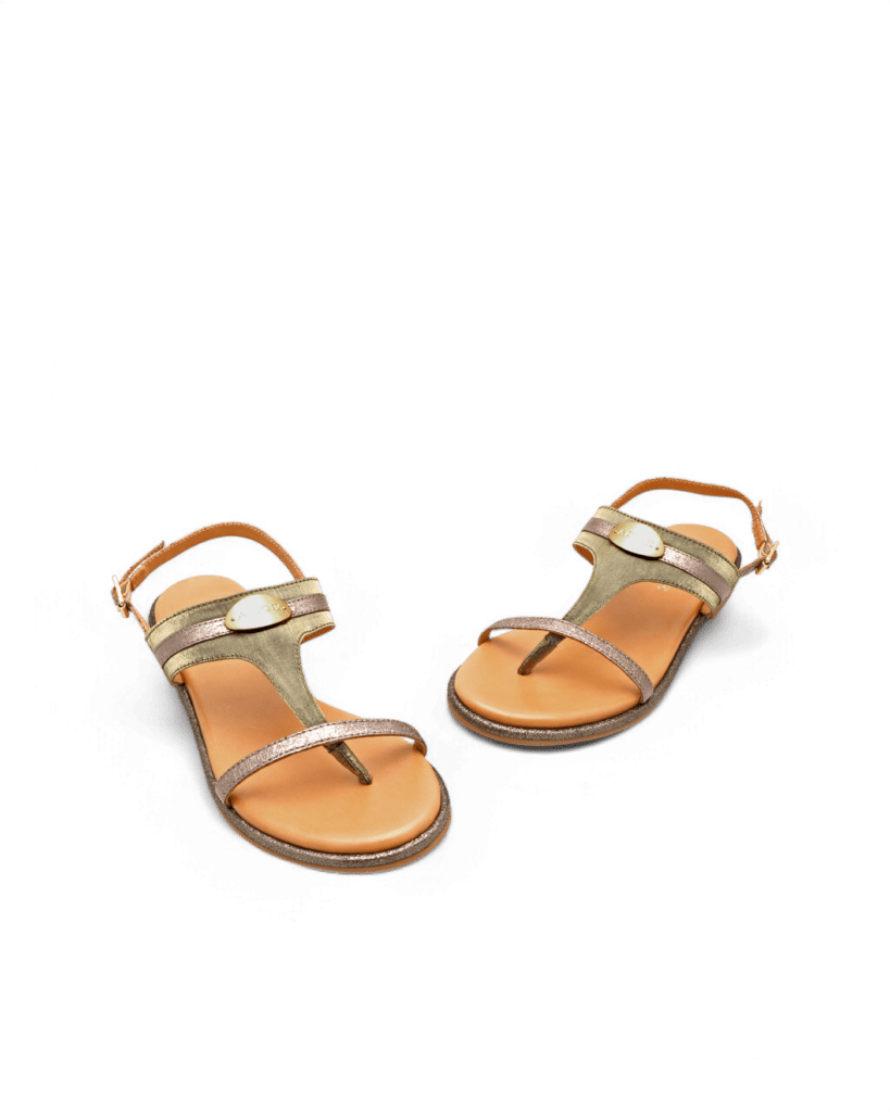sandales plates kaki alya adige