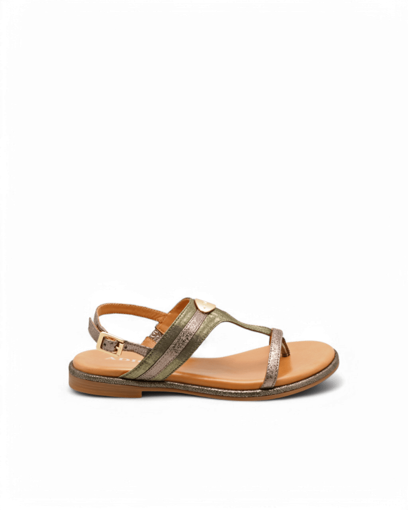 sandales plates kaki alya adige