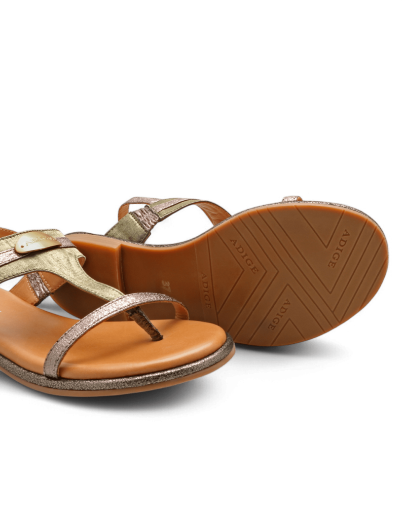 sandales plates kaki alya adige