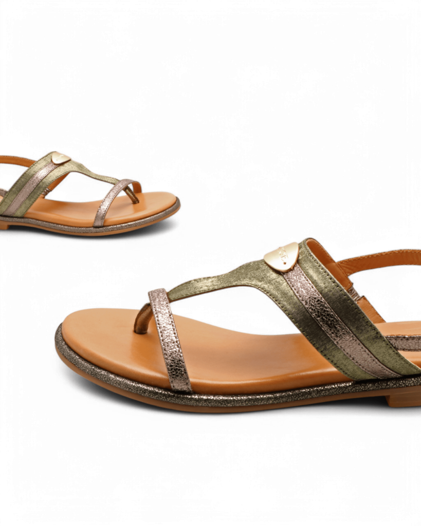 sandales plates kaki alya adige