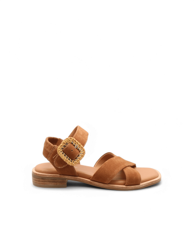 sandales plates camel femme bali adige