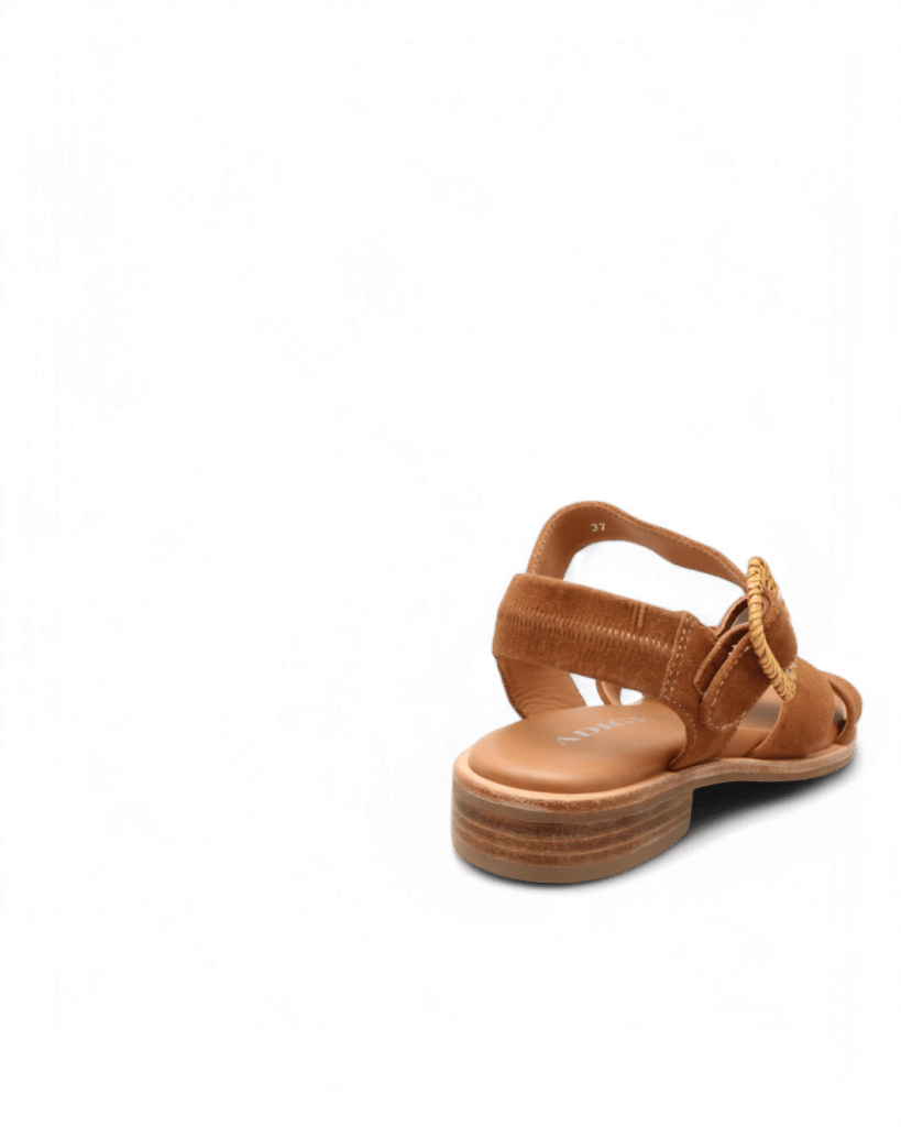 sandales plates camel femme bali adige