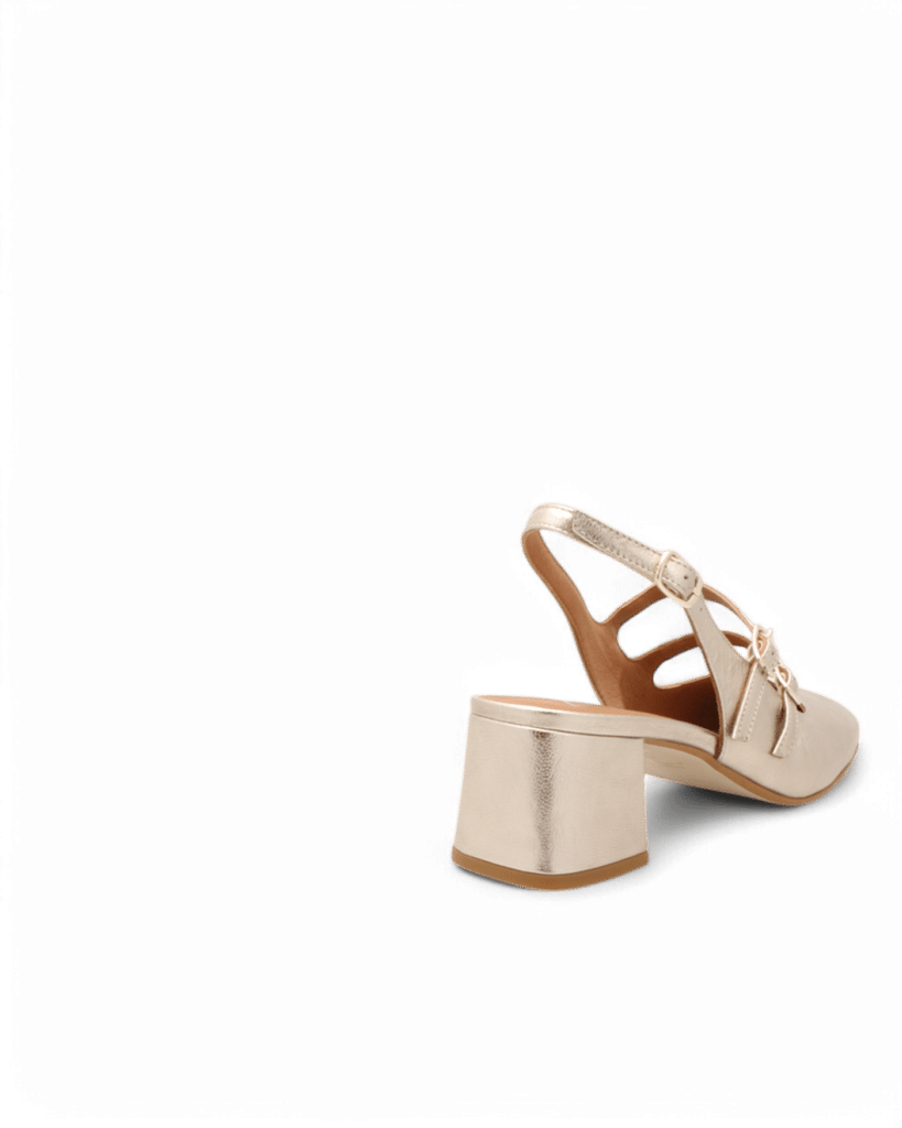 sandales dorées à talon gold adige