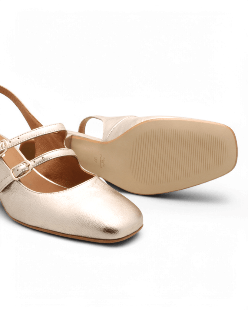 sandales dorées à talon gold adige