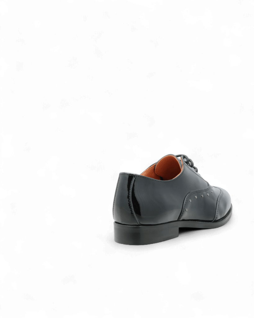 Derbies cuir vernis noir femme