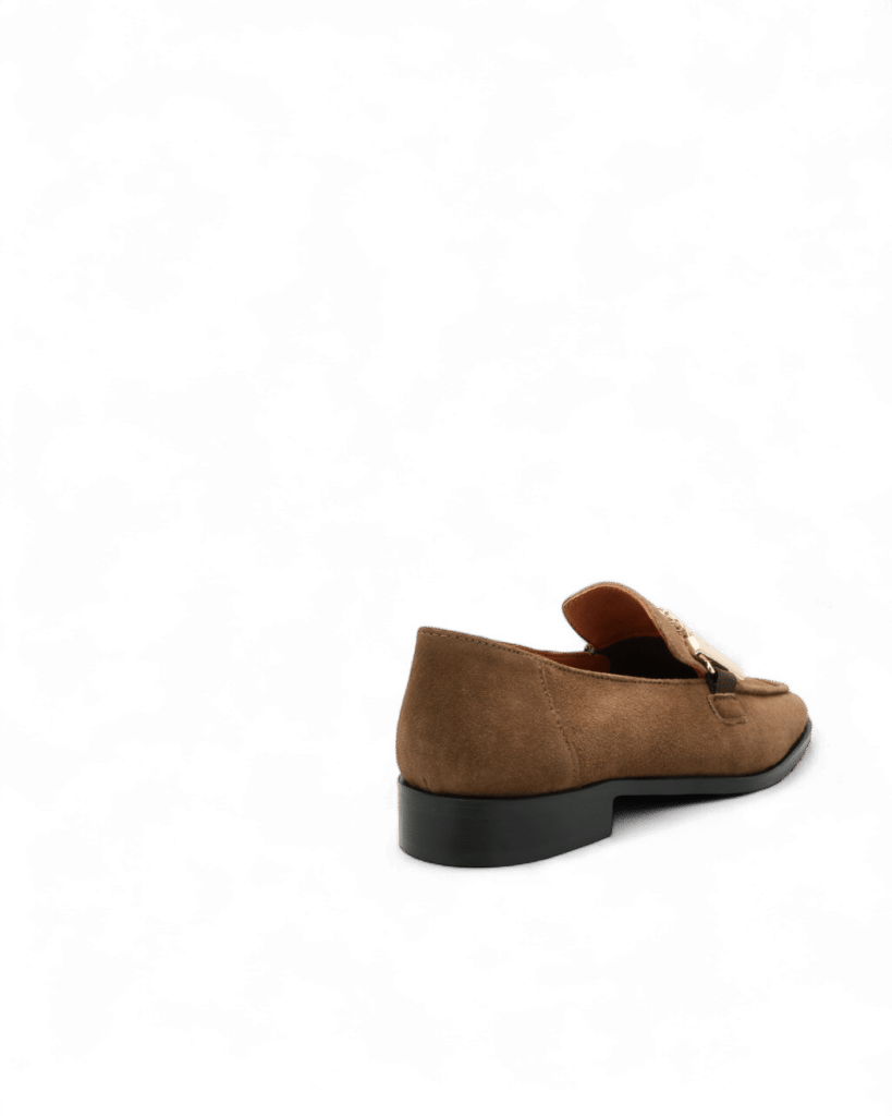Mocassin femme daim camel