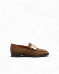 Mocassin femme daim camel