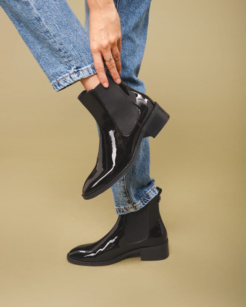 Bottines chelsea vernies
