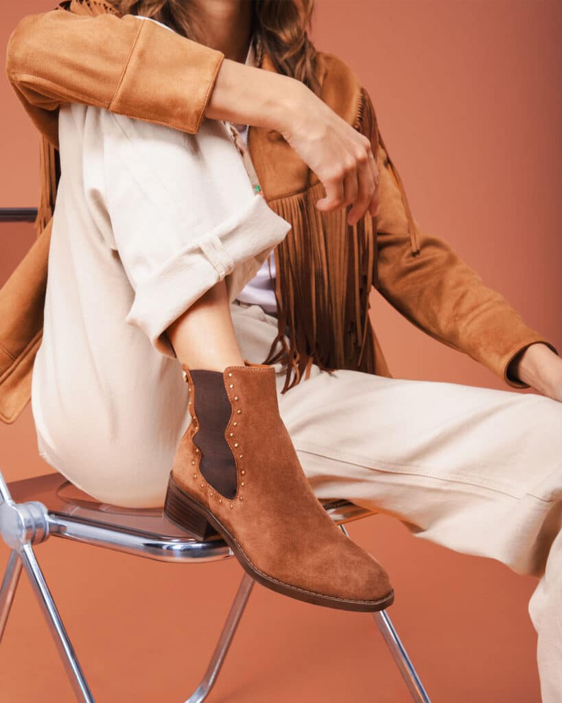 Bottines chelsea marron femme